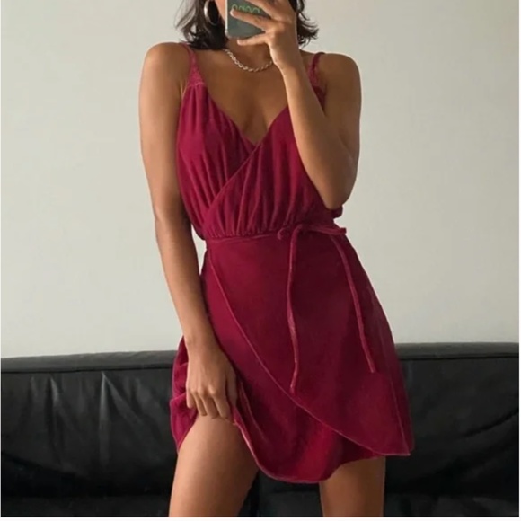 Joelle Velvet Boho Minimal Modern Farm Hipster Time Cottage Hippie Peasant Dress - Picture 5 of 5